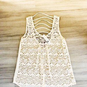 NWT Romeo & Juliet Couture Lace Sheer Blouse